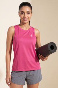 Zelocity Quick Dry Contour Tank Top - Pink Yarrow — thumbnail 2